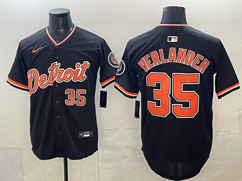 Men Detroit Tigers #35 Verlander black Game Nike MLB Jersey0314004
